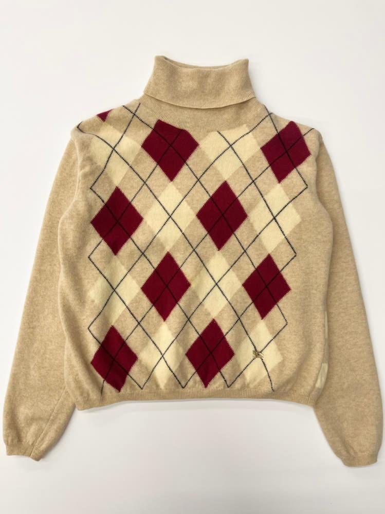 Burberry 버버리 런던 아가일패턴 터틀넥 니트 4