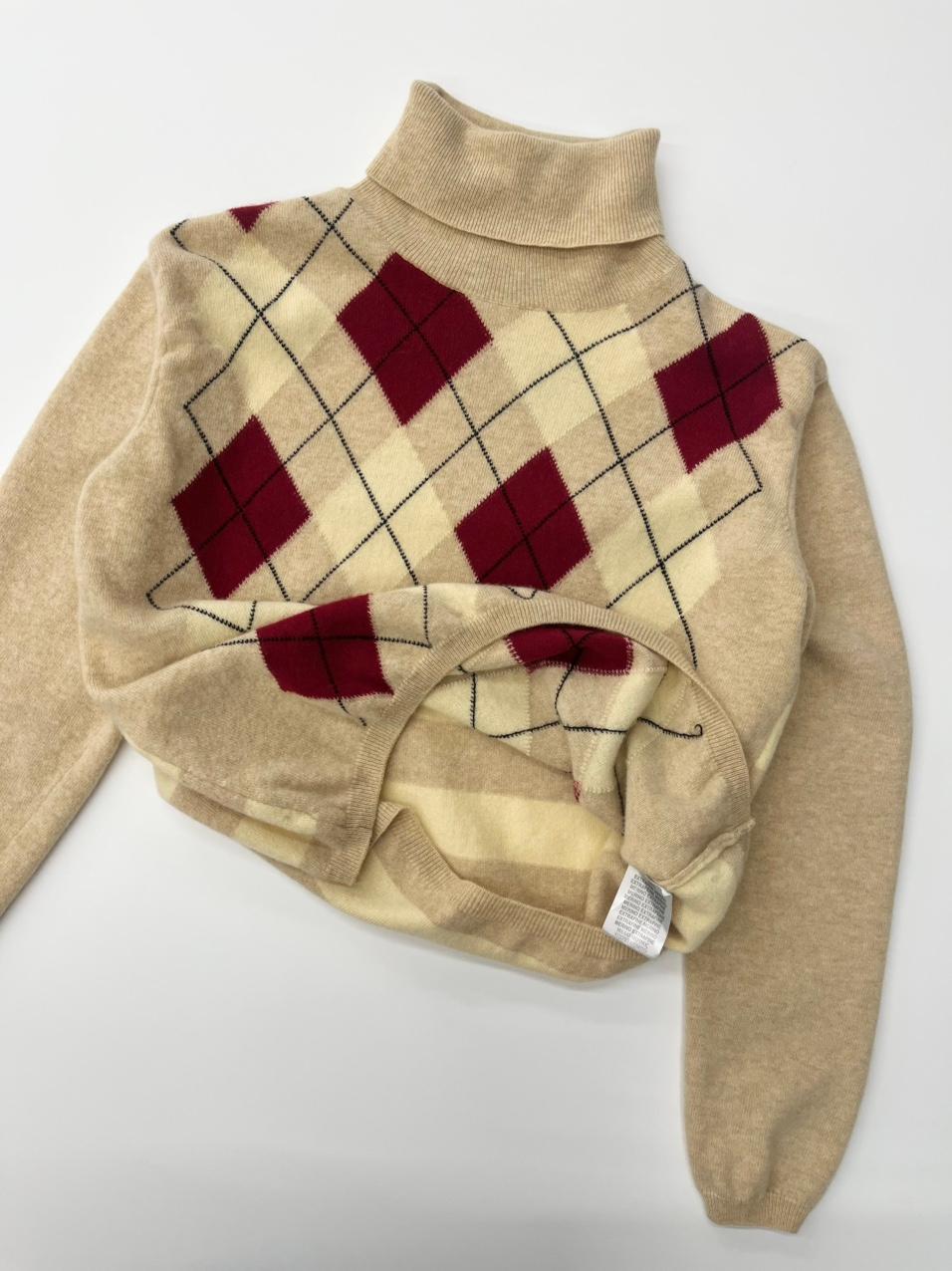 Burberry 버버리 런던 아가일패턴 터틀넥 니트 2