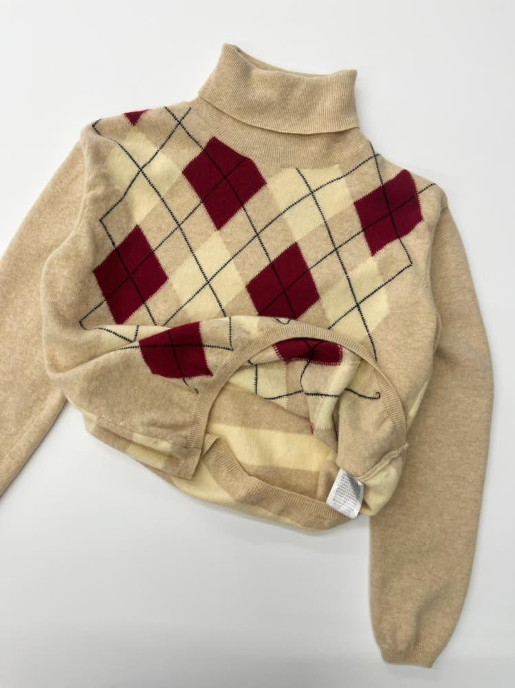 Burberry 버버리 런던 아가일패턴 터틀넥 니트 3