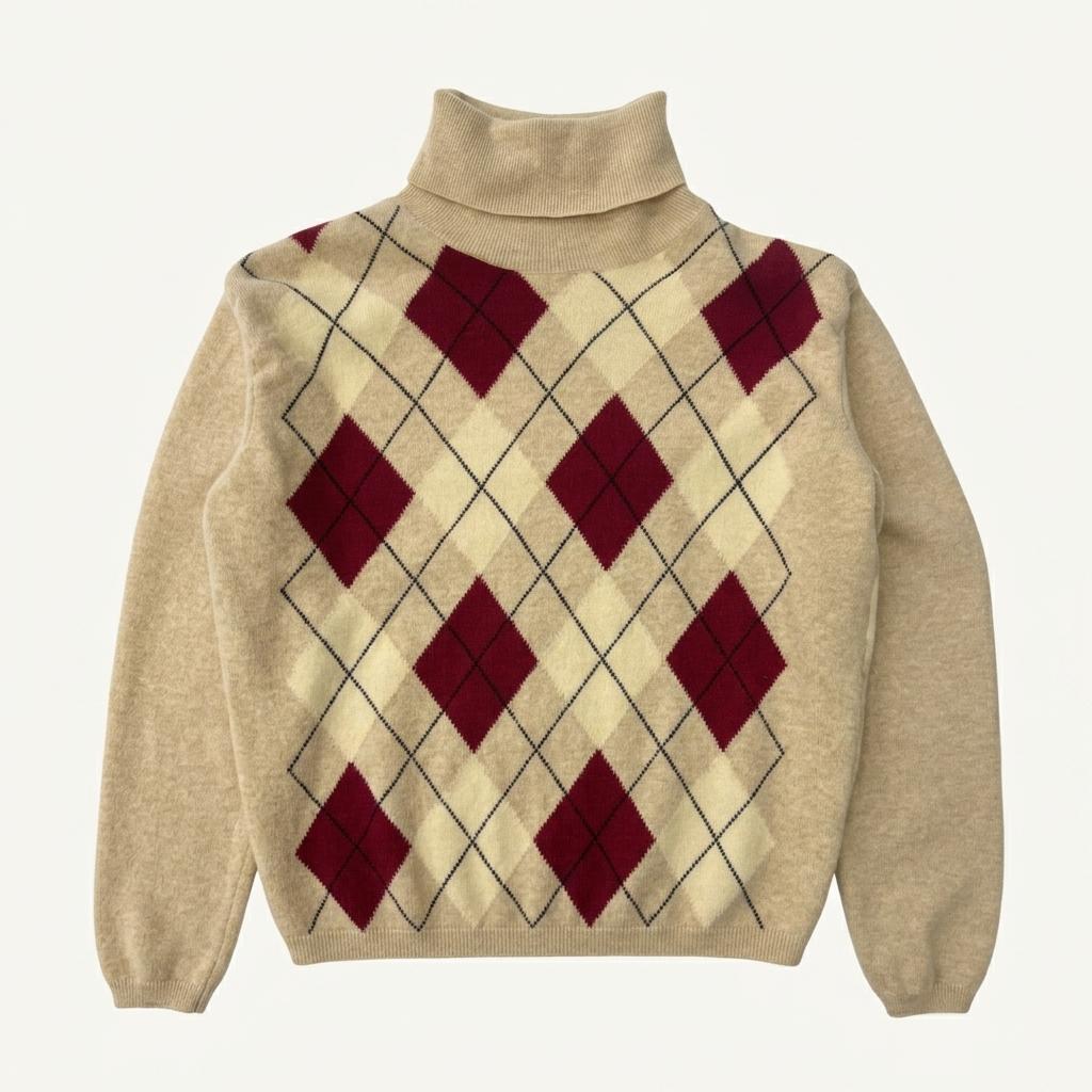 Burberry 버버리 런던 아가일패턴 터틀넥 니트 1
