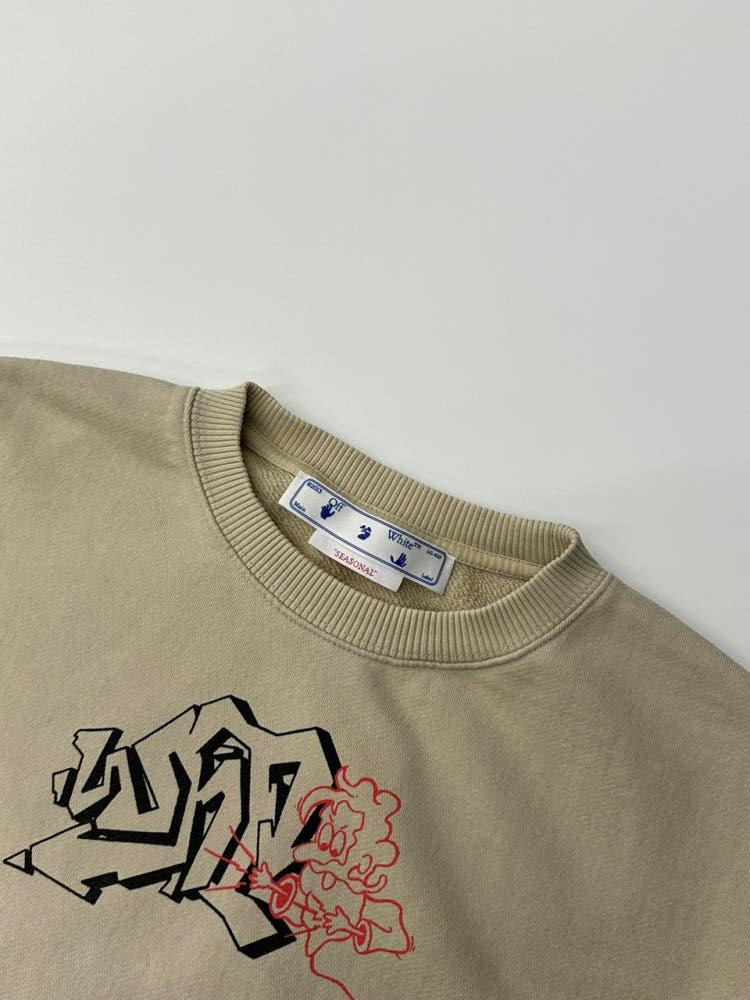 Off-White 22SS 오프화이트 베이지 애로우 스웻셔츠 7