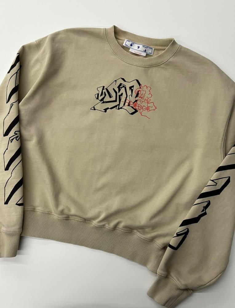 Off-White 22SS 오프화이트 베이지 애로우 스웻셔츠 4