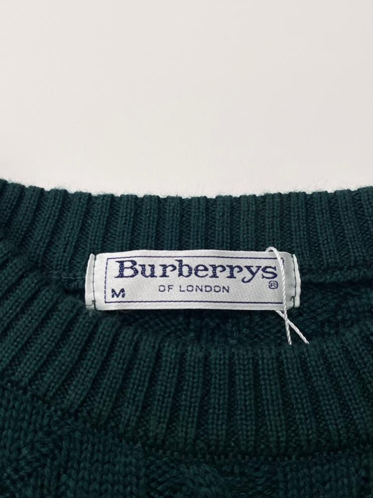 Burberrys 올드 버버리 딥그린 케이블 니트 8