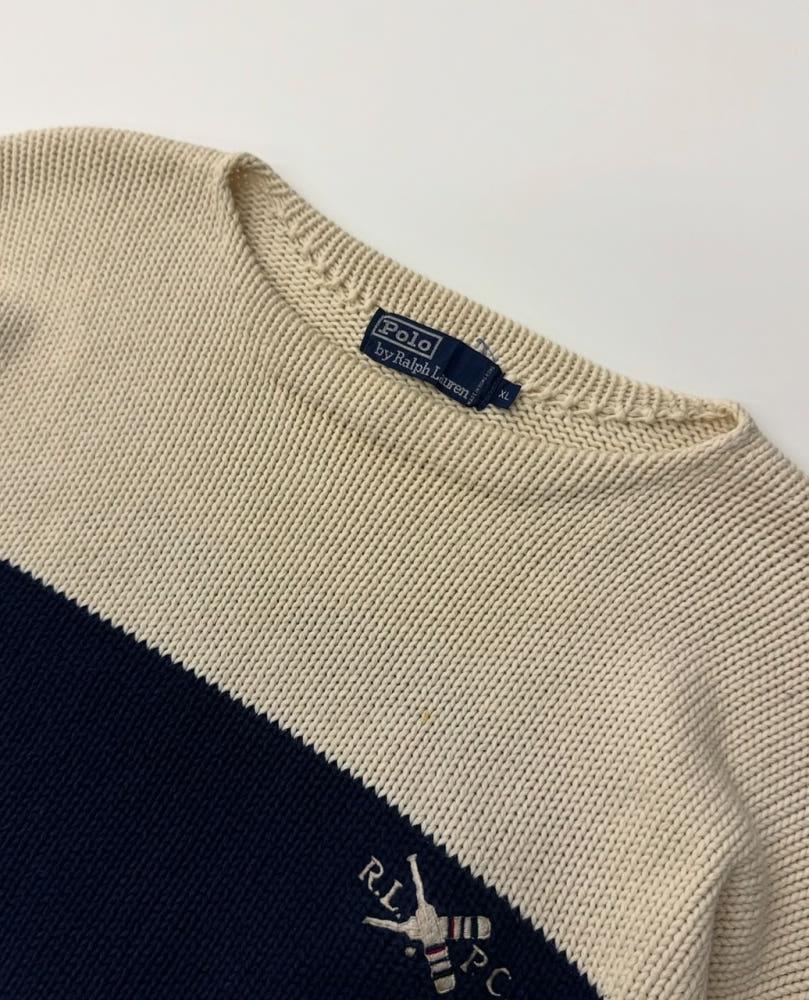 Polo 폴로랄프로렌 90‘s 엠브로이드 보트넥 단가라 니트 7
