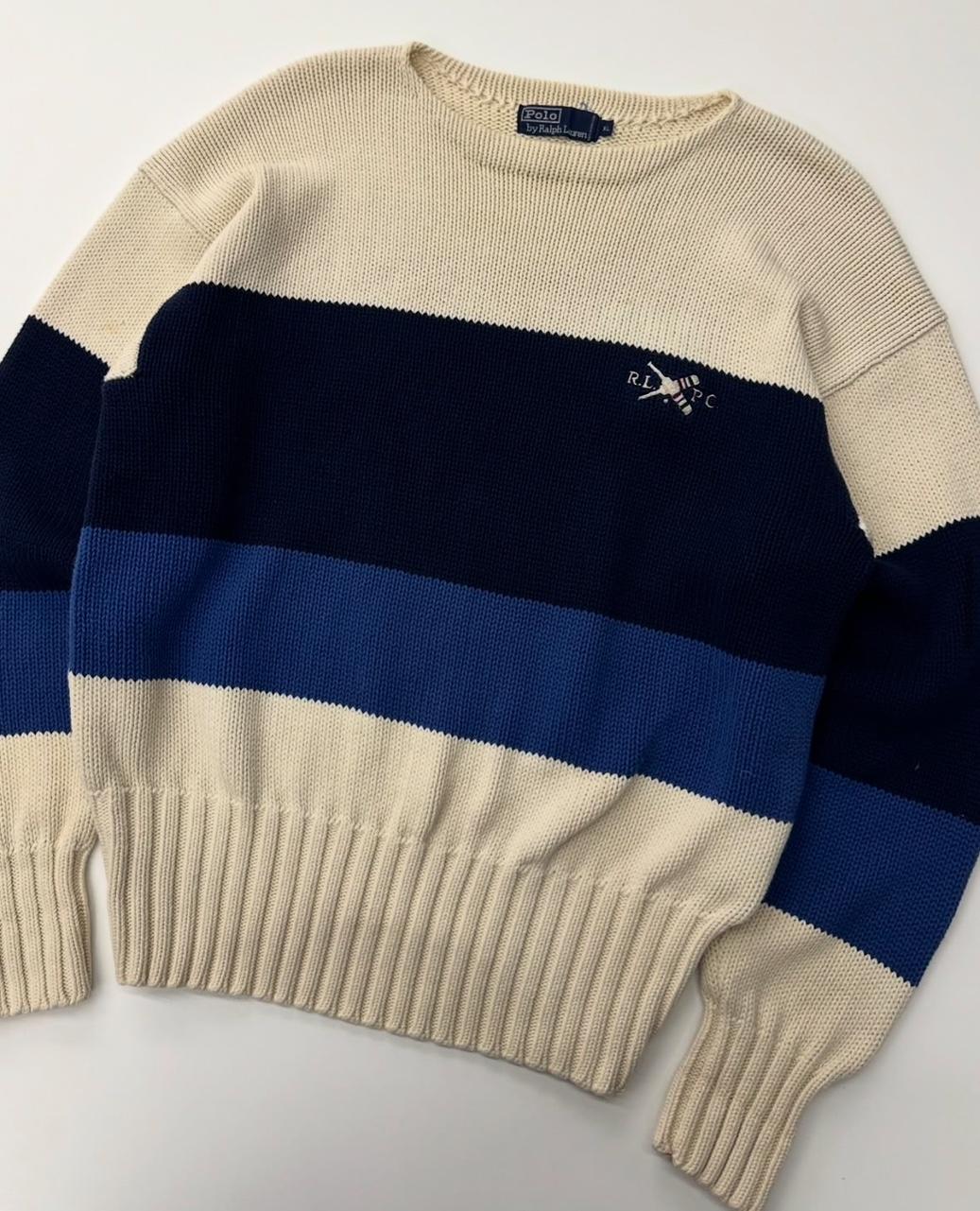 Polo 폴로랄프로렌 90‘s 엠브로이드 보트넥 단가라 니트 2