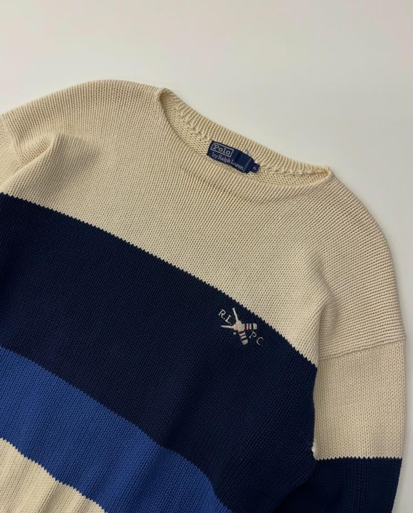 Polo 폴로랄프로렌 90‘s 엠브로이드 보트넥 단가라 니트 5