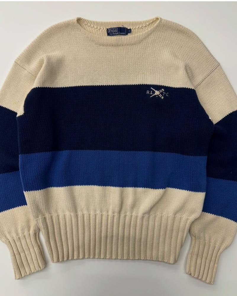 Polo 폴로랄프로렌 90‘s 엠브로이드 보트넥 단가라 니트 4