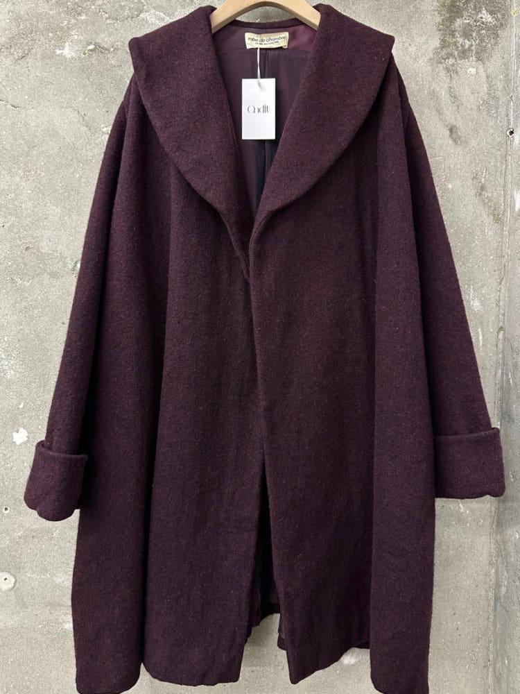 COMME des GARCONS 꼼데가르송 버건디 가오리핏 숄카라코트 3