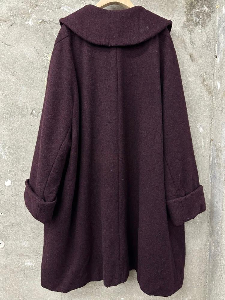 COMME des GARCONS 꼼데가르송 버건디 가오리핏 숄카라코트 4