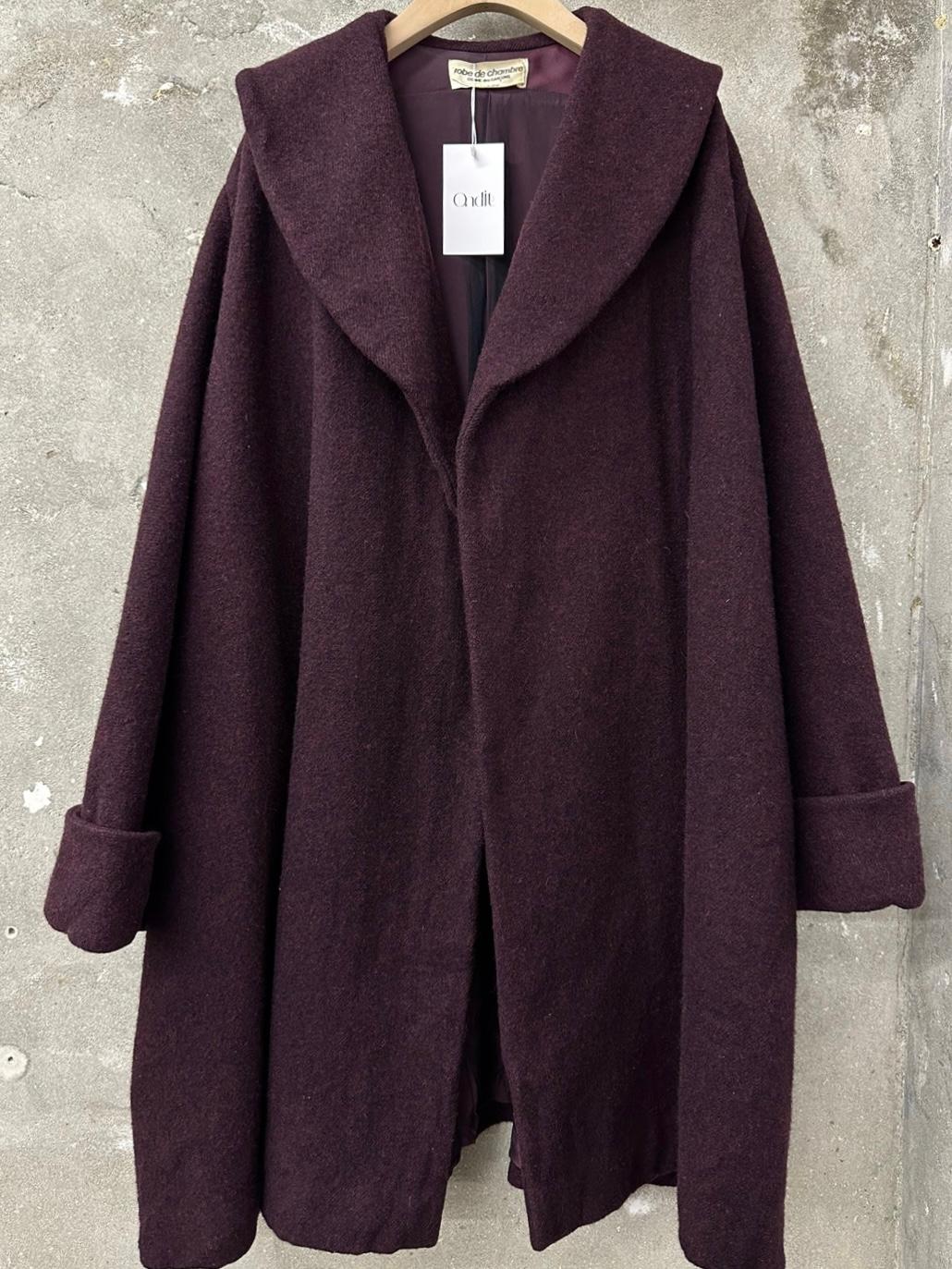 COMME des GARCONS 꼼데가르송 버건디 가오리핏 숄카라코트 2