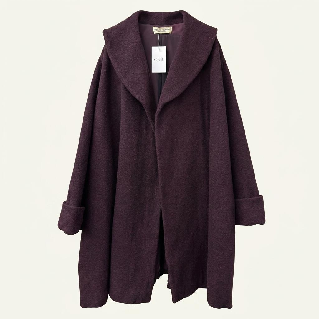 COMME des GARCONS 꼼데가르송 버건디 가오리핏 숄카라코트 1