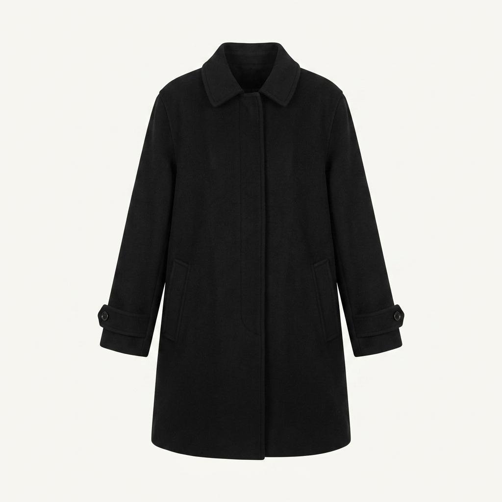 Polo by RalphLauren 폴로 랄프로렌 블랙 울 히든버튼 싱글코트 1