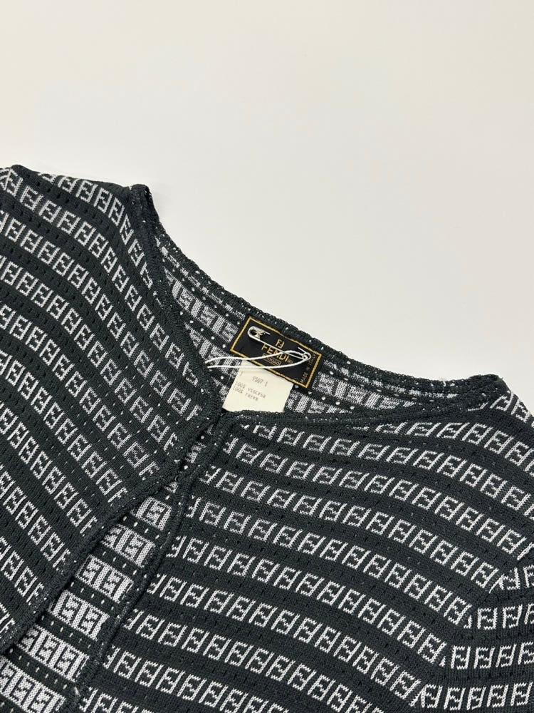 Fendi 펜디 주카 패턴 그레이 레이온 가디건 셋업 9