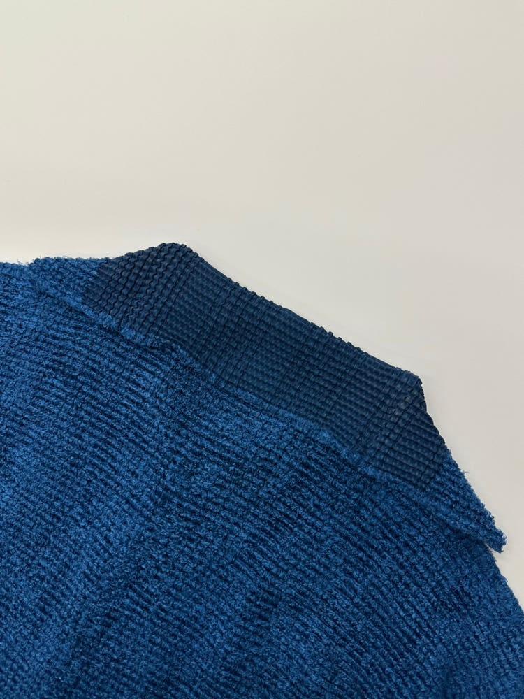IsseyMiyake 이세이미야케 블루 폴리 카라 가디건 9
