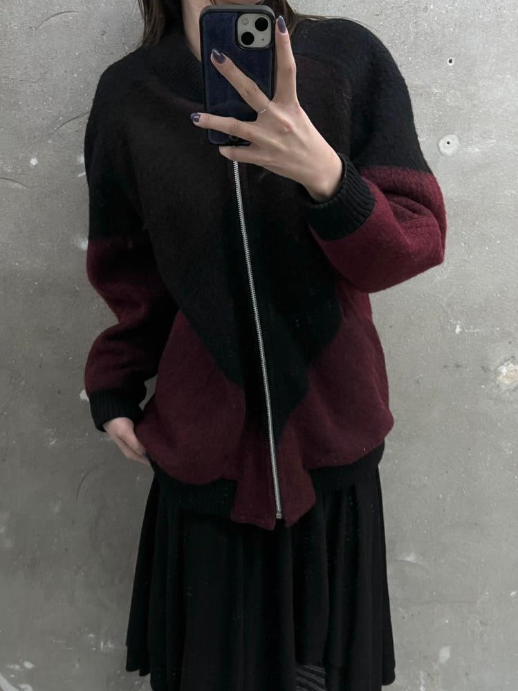 Issey Miyake 이세이미야케 이세이 스포츠 IS 배색 울 블루종 자켓 4