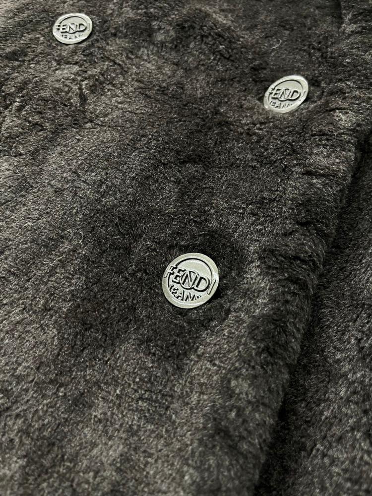 Fendi 펜디 진스 다크브라운 퍼 더블 코트 4