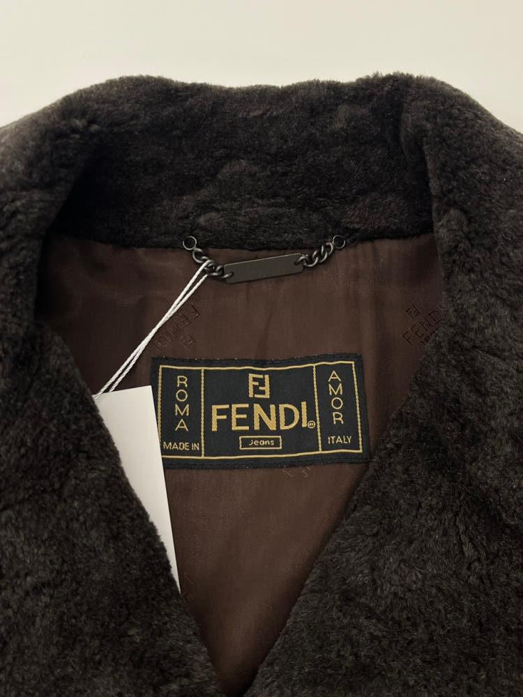 Fendi 펜디 진스 다크브라운 퍼 더블 코트 10