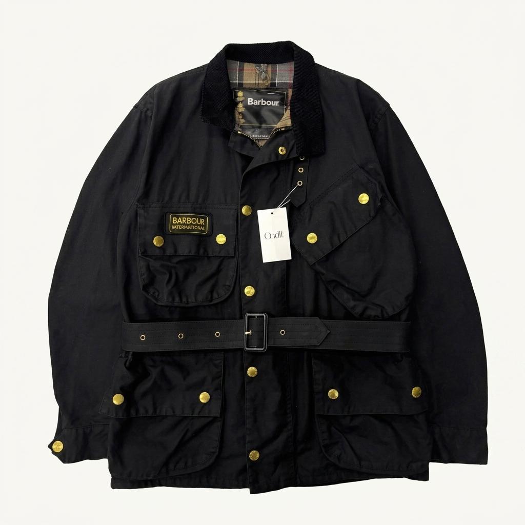 Barbour 바버 인터네셔널 벨티드 왁스자켓 블랙 1