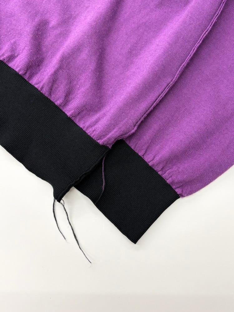 (중고) Comme des Garcons 꼼데가르송 옴므 플러스 퍼플 배색 울 니트 11