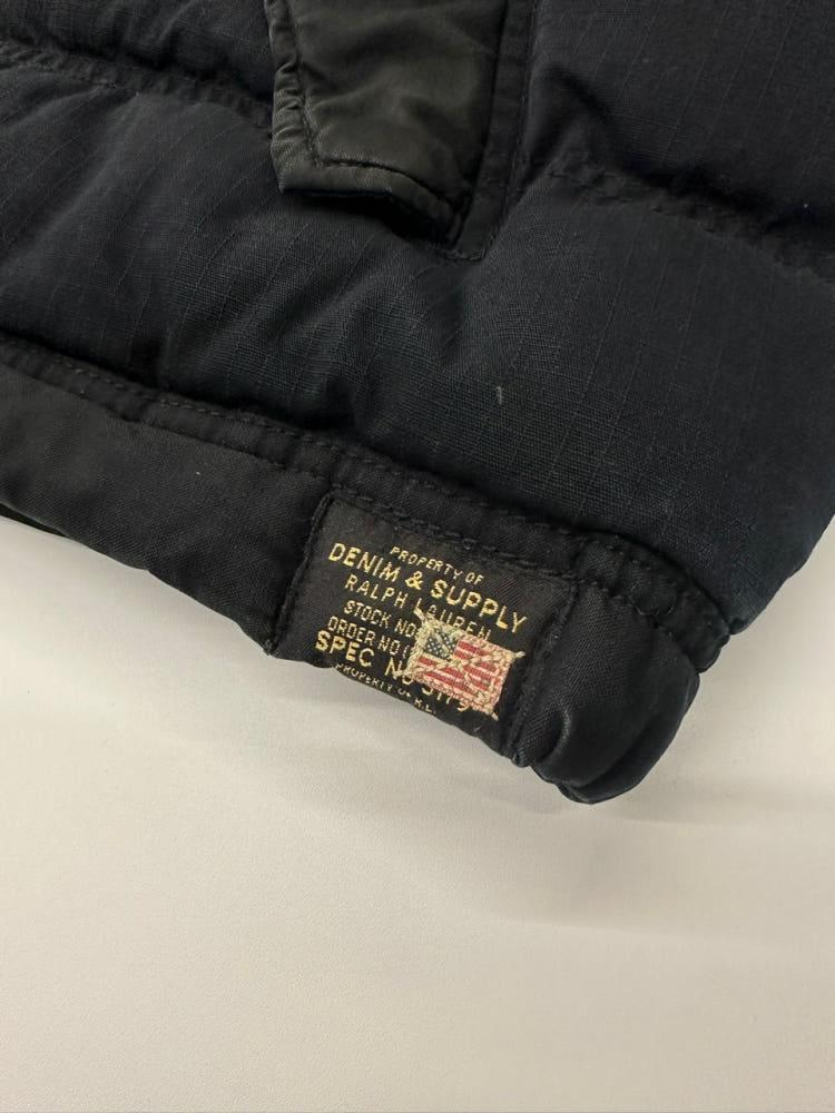 (중고) Polo 데님앤서플라이 블랙 립스탑 다운 베스트 5