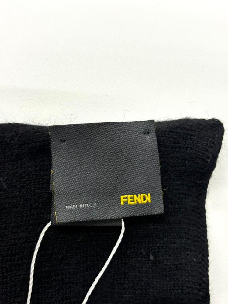 Fendi 펜디 블랙 로고패턴 캐시미어혼방 머플러 7