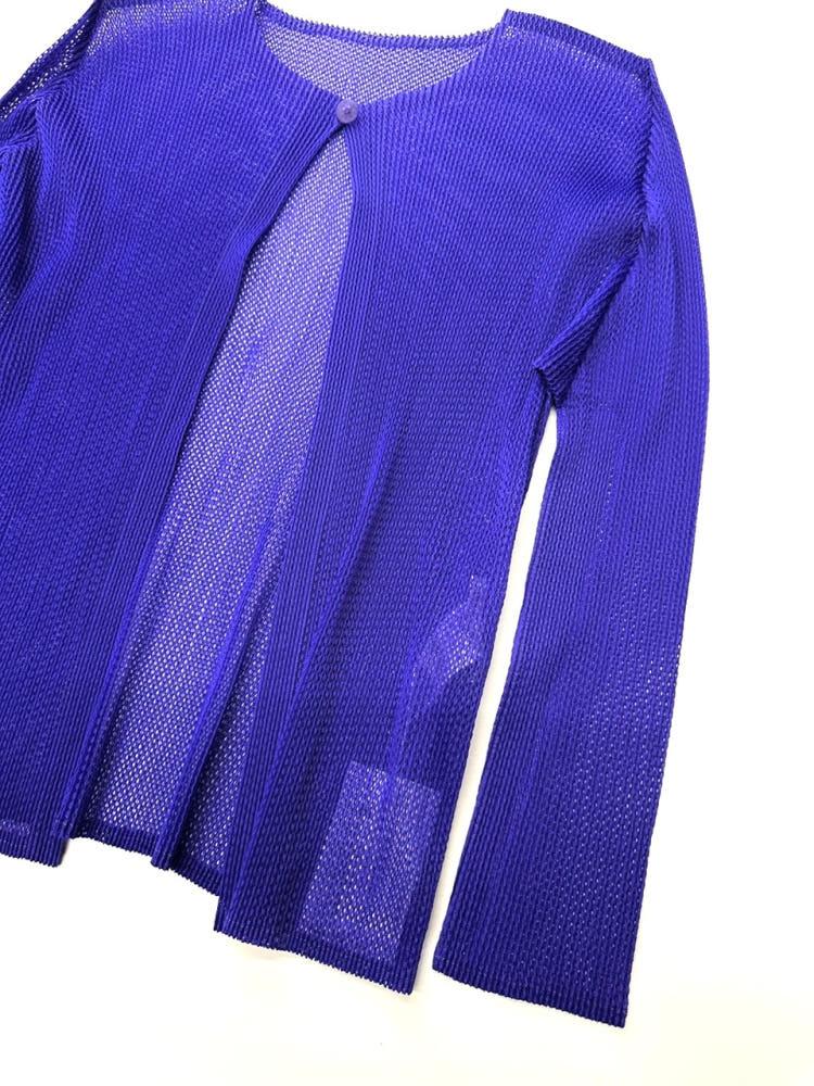 (중고)isseymiyake 이세이미야케 네트 퍼플 가디건 8