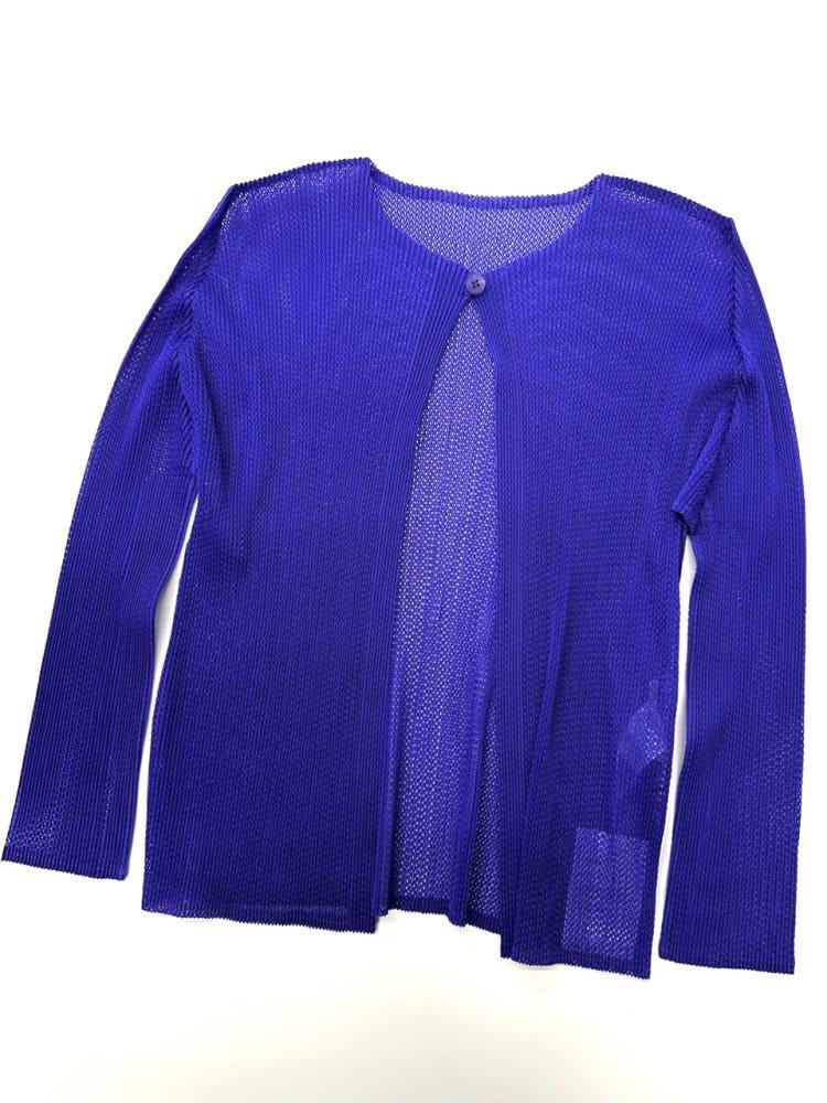 (중고)isseymiyake 이세이미야케 네트 퍼플 가디건 5