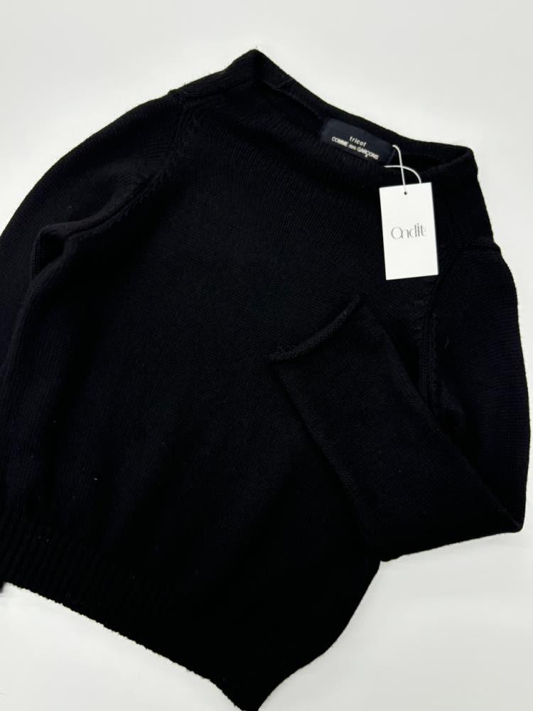 (중고) Comme des Garcons 꼼데가르송 2000’s 블랙 보트넥 니트 4