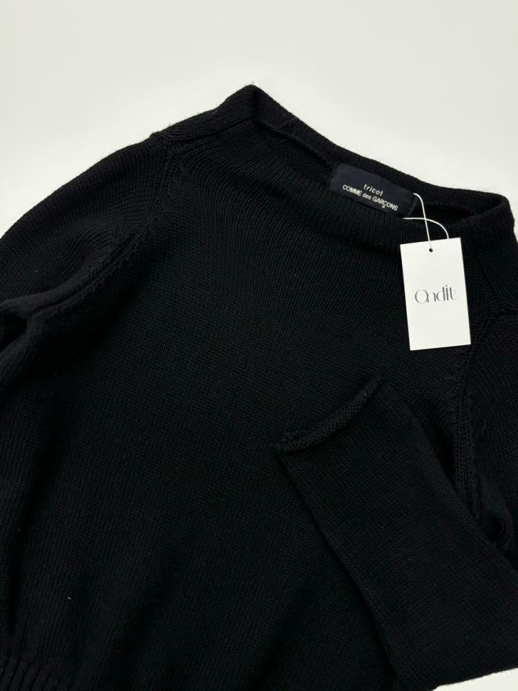 (중고) Comme des Garcons 꼼데가르송 2000’s 블랙 보트넥 니트 5