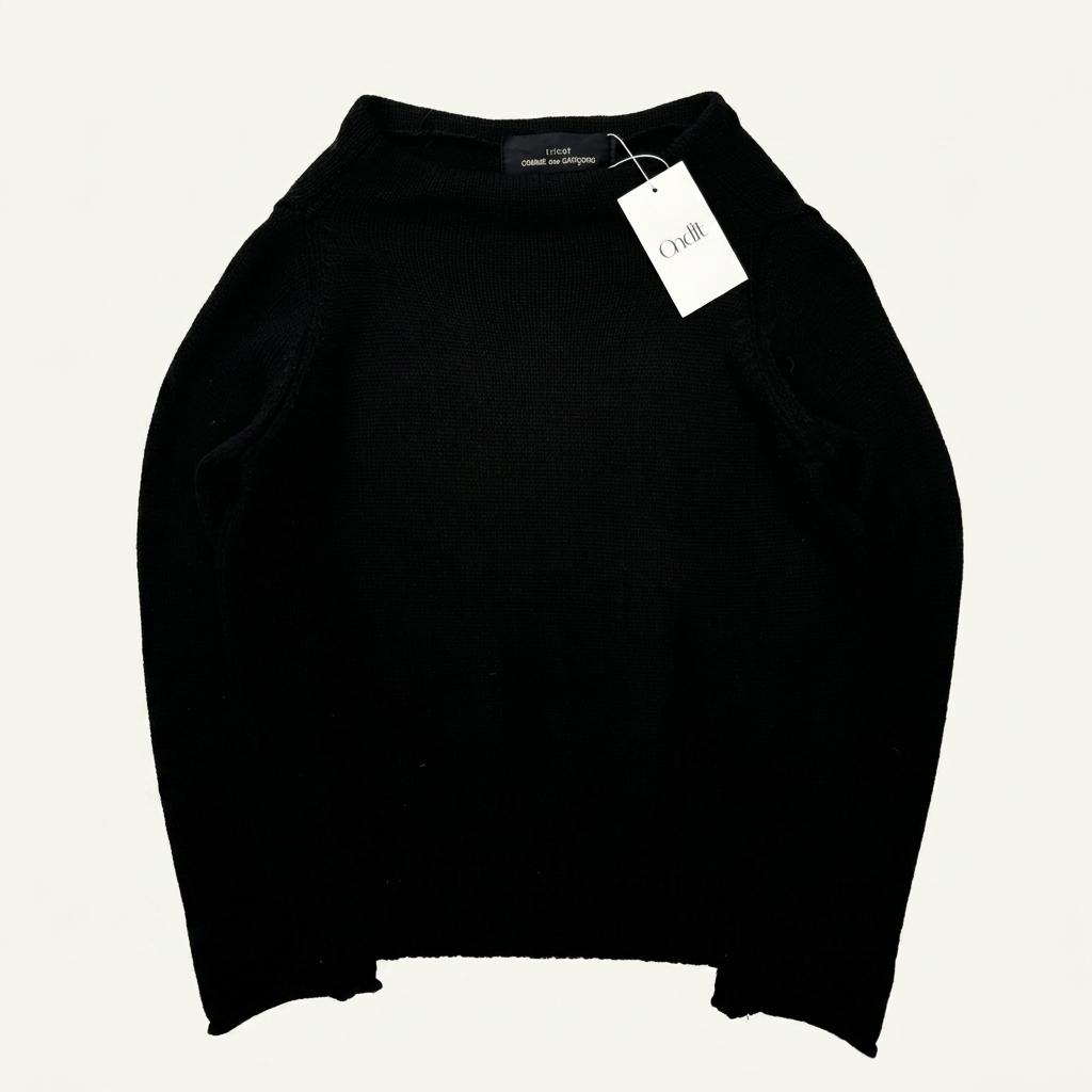 (중고) Comme des Garcons 꼼데가르송 2000’s 블랙 보트넥 니트 1
