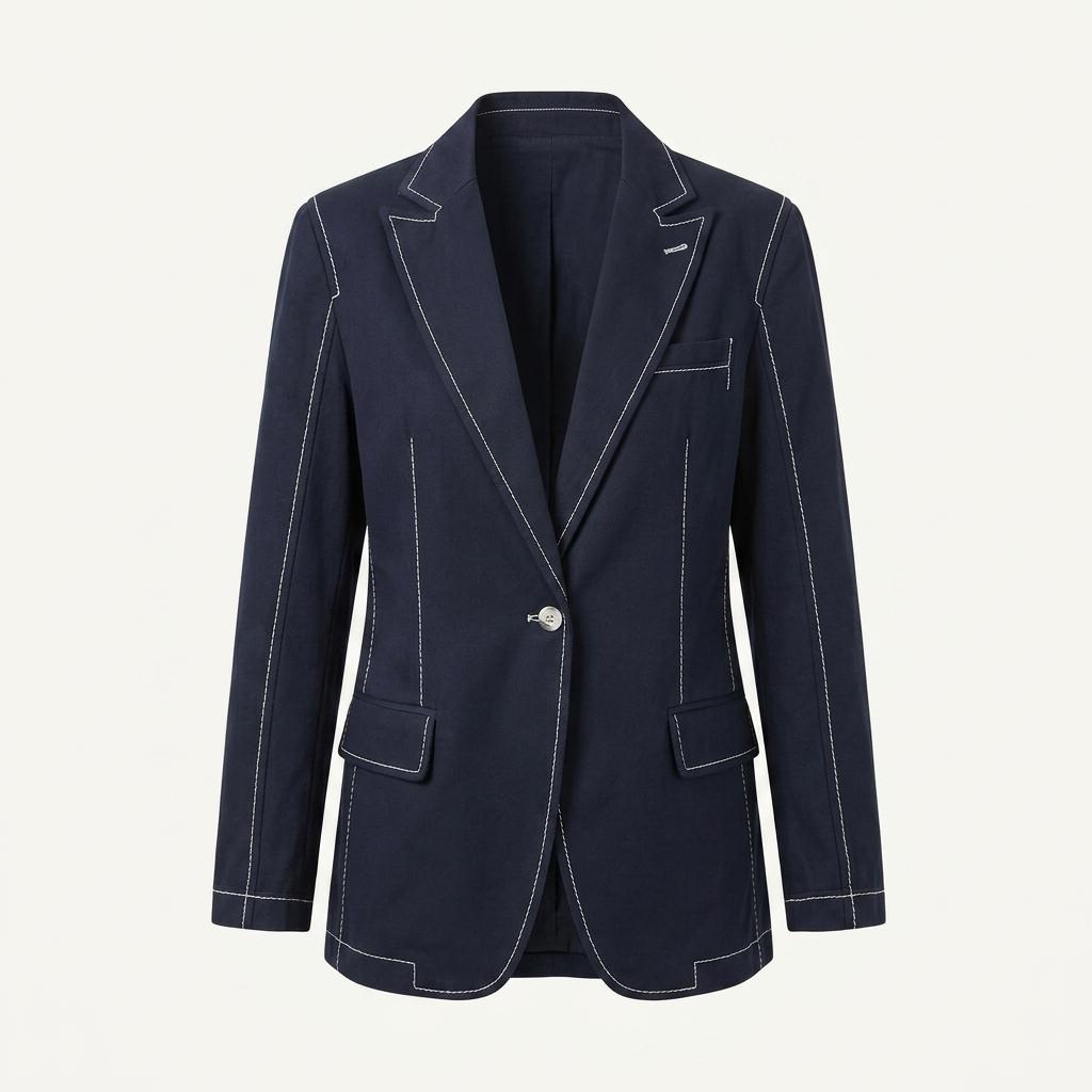 isseymiyake 이세이 미야케 스티치 패턴 네이비 싱글 블레이저 1