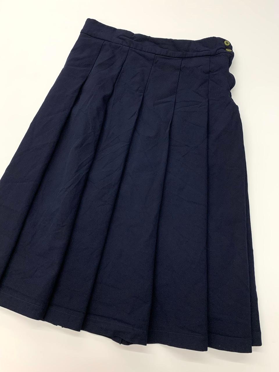 (중고) Commedes garcons 꼼데가르송 네이비 플리츠 롱 스커트 2