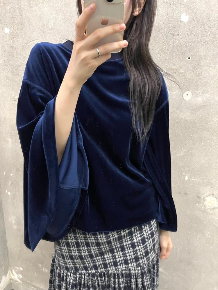 (중고) Toga 토가 네이비 벨벳 롱슬리브 4