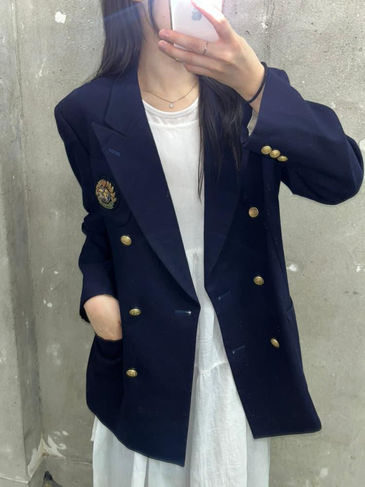 (중고) Burberry 버버리 프로섬 와펜 금장 울 블레이저 네이비 5