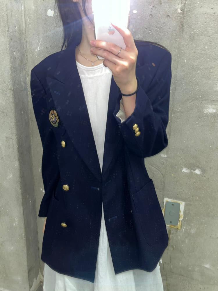 (중고) Burberry 버버리 프로섬 와펜 금장 울 블레이저 네이비 3