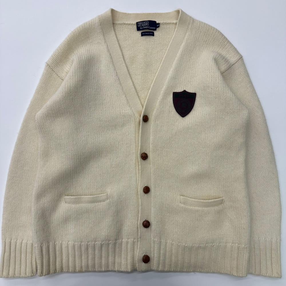 (중고) Polo 폴로랄프로렌 90‘s 엠브로이드 헤비 울 가디건 5