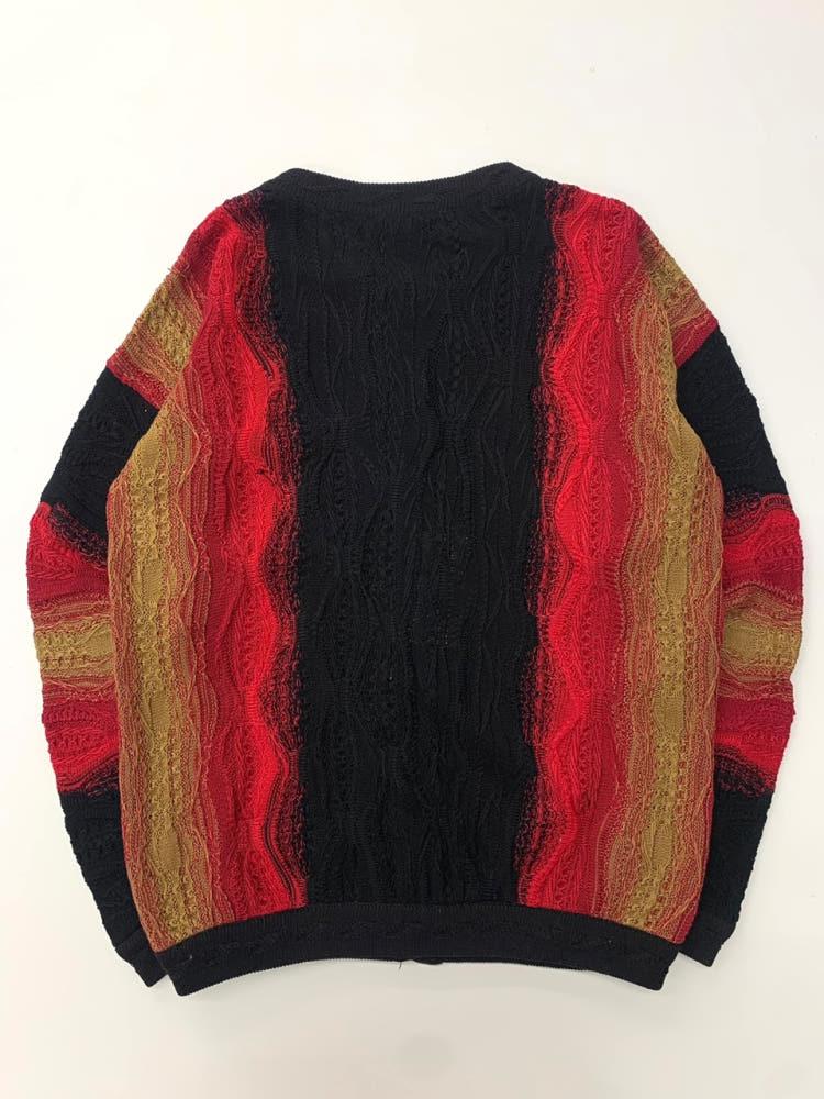 (중고) Coogi 쿠지 레드 블랙 케이블 니트 가디건 9