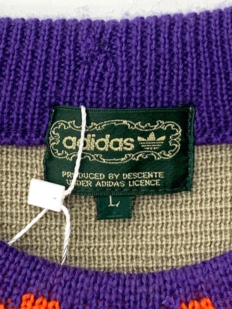 Adidas 아디다스 빈티지 멀티컬러 골프 프린팅 울 니트 9