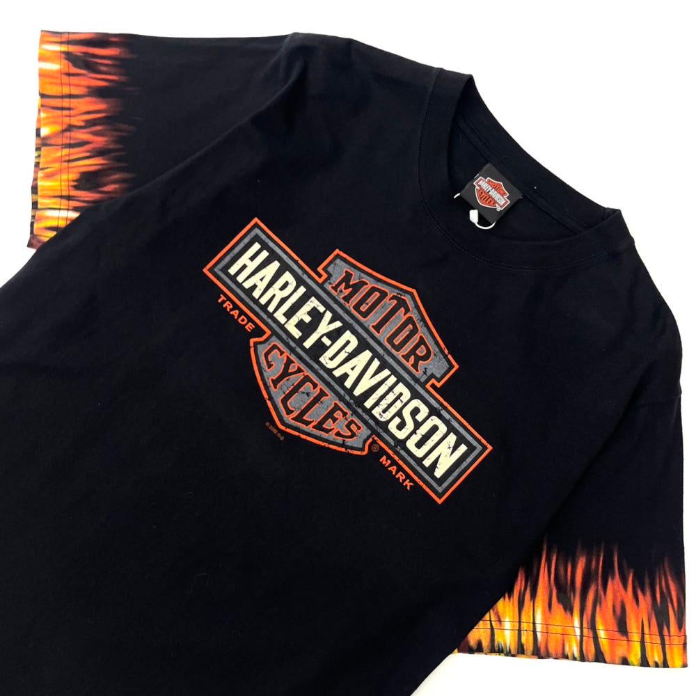 (중고) Harley davidson 할리데이비슨 블랙 로고 티셔츠 3