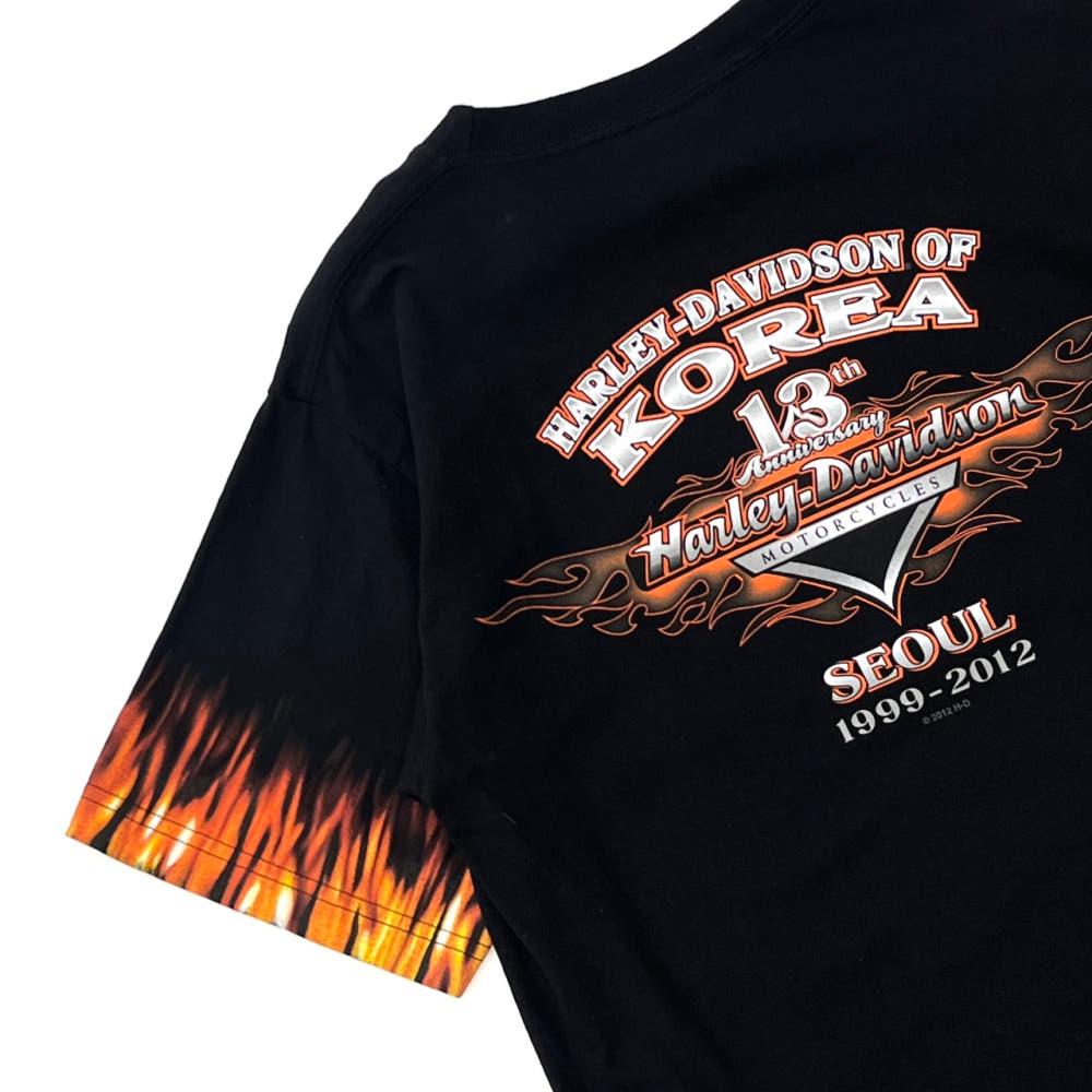 (중고) Harley davidson 할리데이비슨 블랙 로고 티셔츠 6