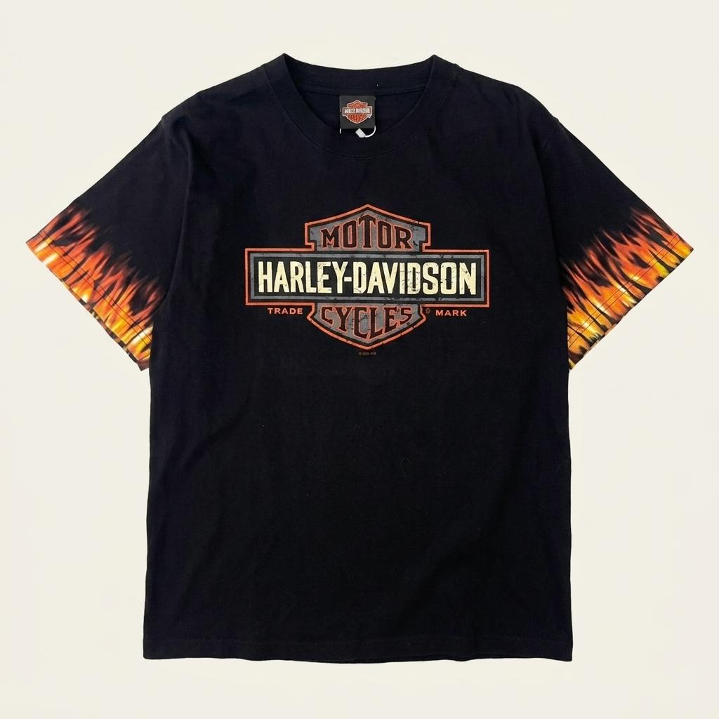 (중고) Harley davidson 할리데이비슨 블랙 로고 티셔츠 1