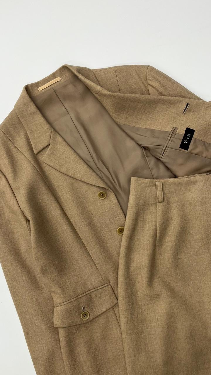 (중고) Yohji yamamoto 요지야마모토 베이지 블레이저 스커트 셋업 2