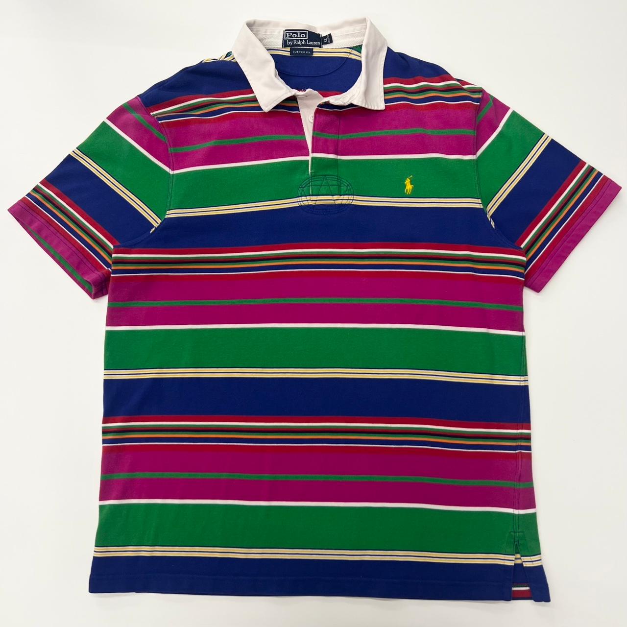 (중고) Polo 폴로랄프로렌 멀티컬러 스트라이프 pk 반팔 2