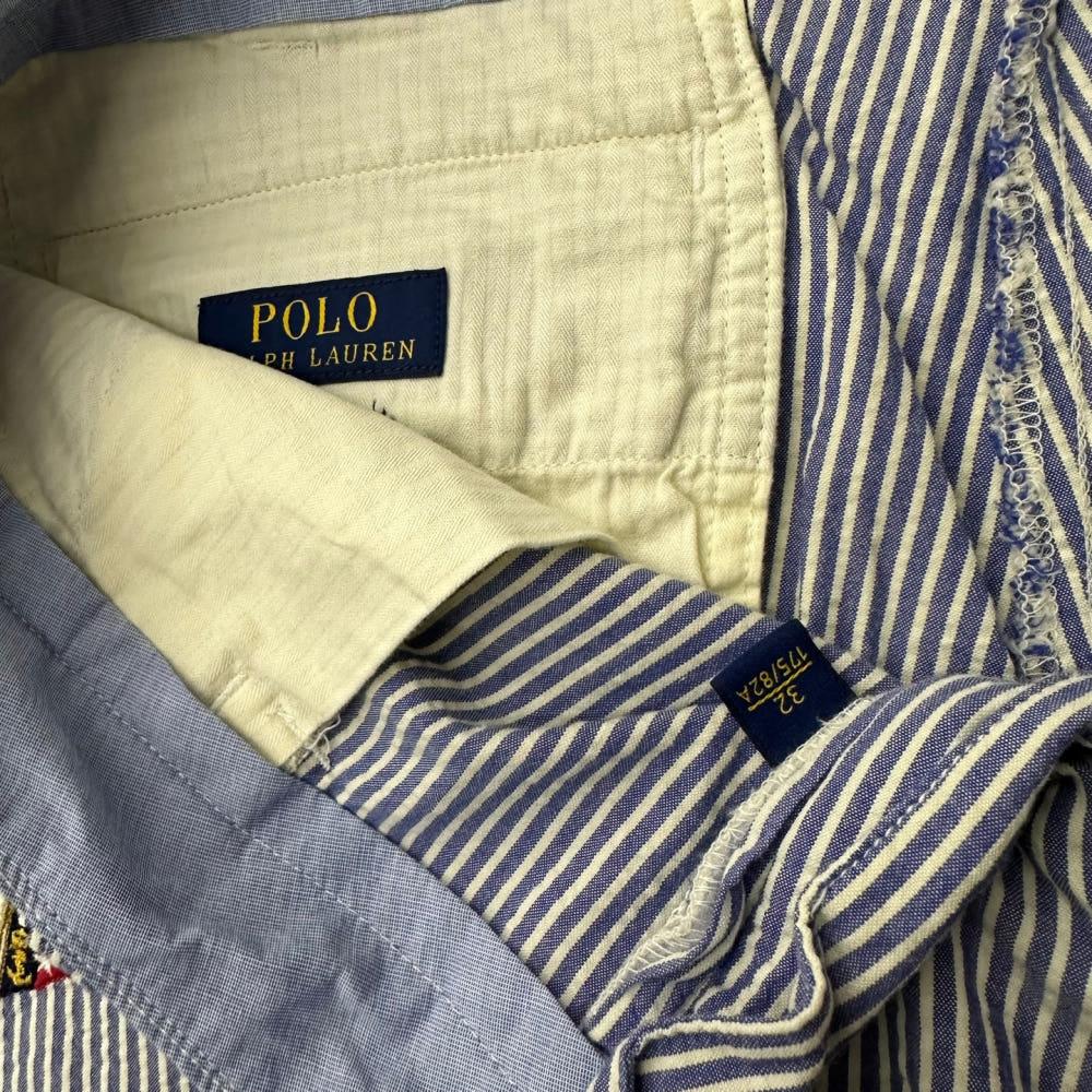 (중고) Polo 폴로랄프로렌 신형라벨 엠브로이드 시어서커 하프 팬츠 8
