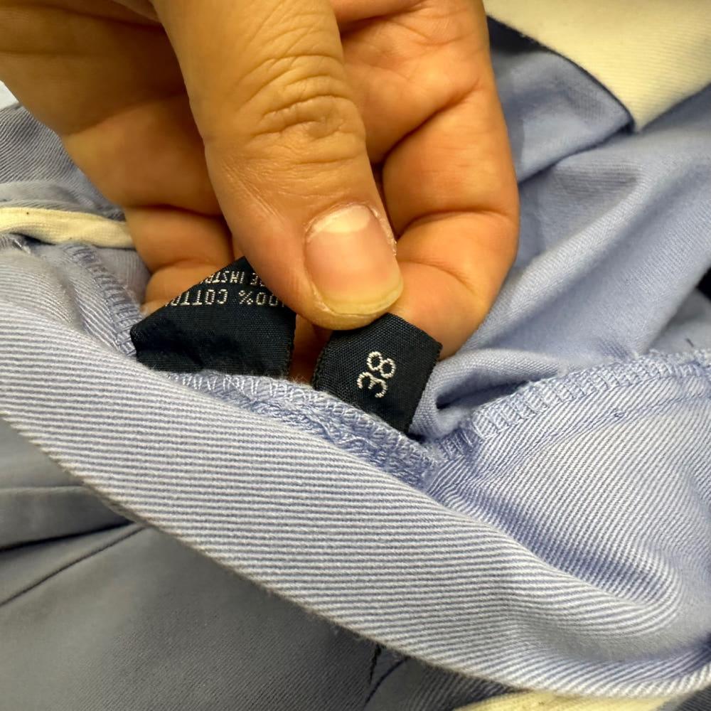 (중고) Polo 폴로랄프로렌 코튼 스카이블루 치노 하프 팬츠 7