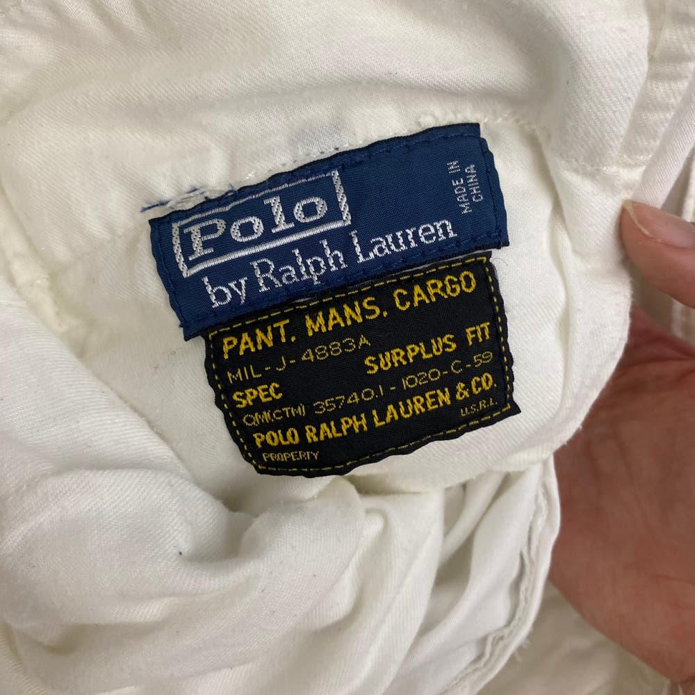 (중고) Polo 폴로랄프로렌 화이트 조거 카고 팬츠 8
