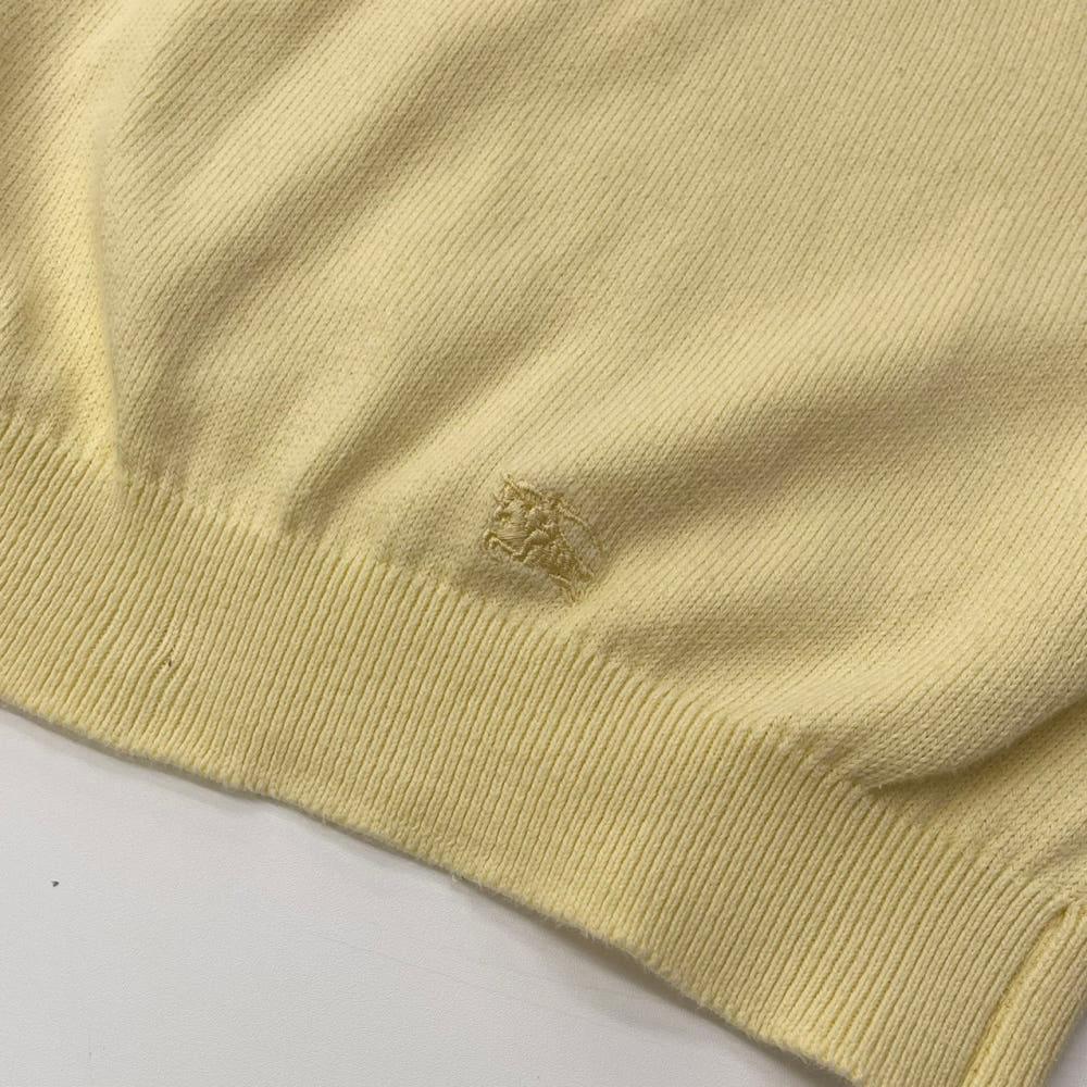 (중고) Burberry 버버리 코튼 반팔 니트 옐로우 6