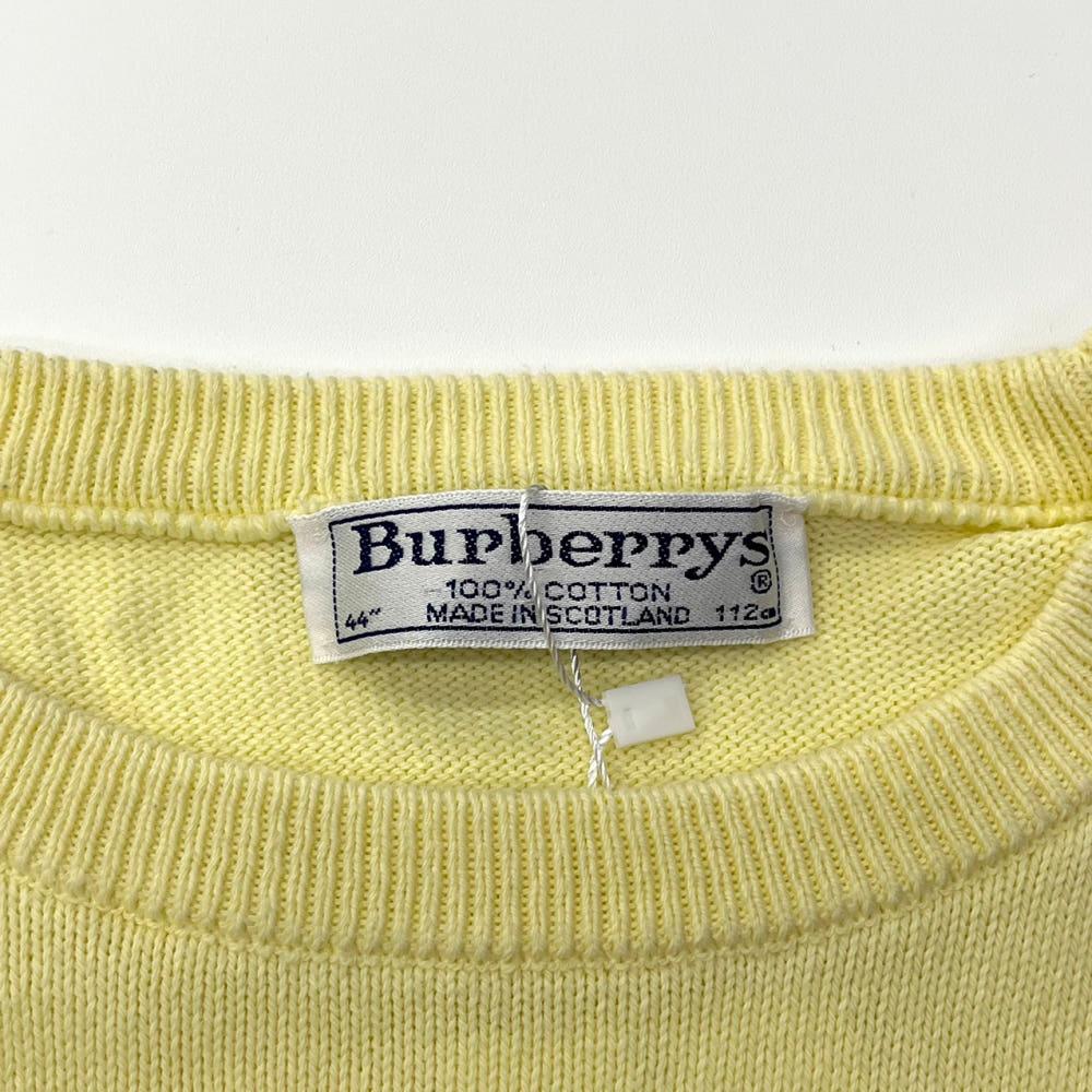 (중고) Burberry 버버리 코튼 반팔 니트 옐로우 7