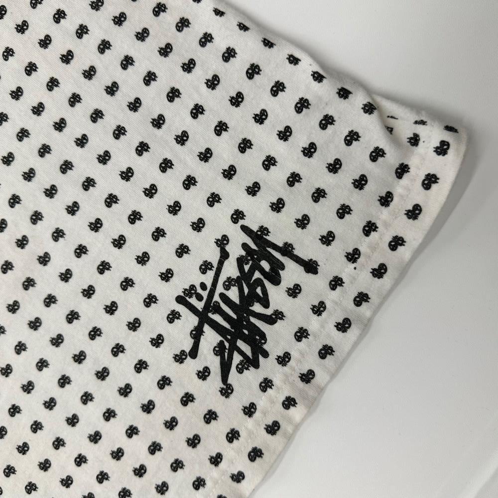 STUSSY 스투시 90‘s 스탁로고 패턴 화이트 하프티 7