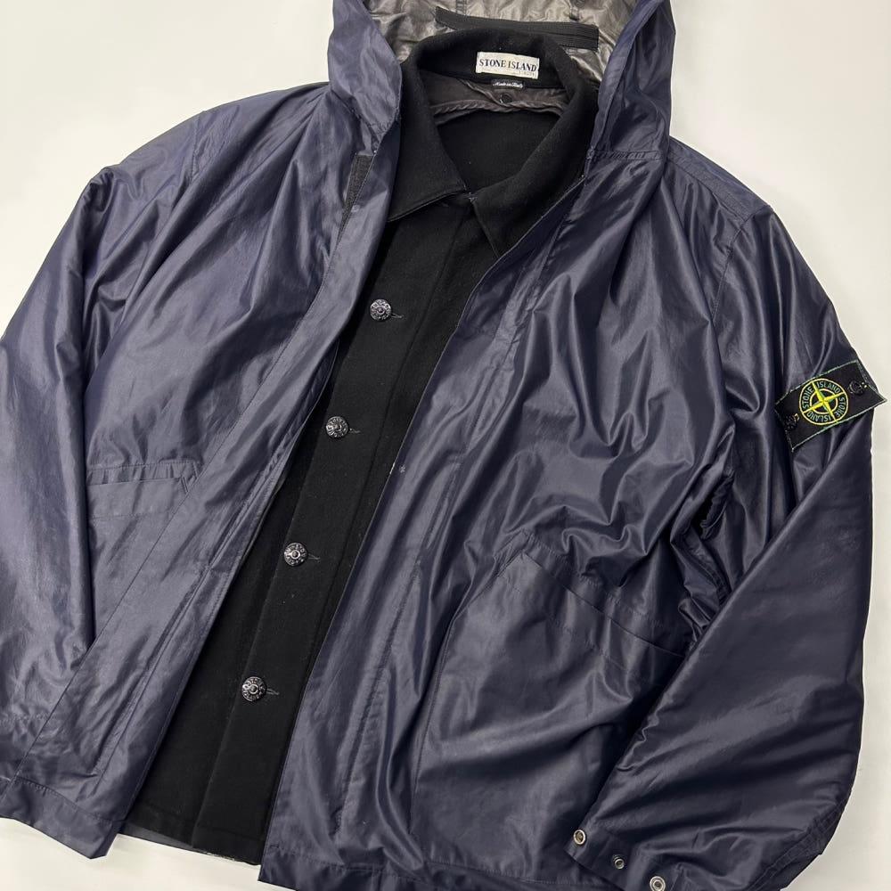 (중고) Stone island 스톤아일랜드 1990‘s 그린 와펜 나일론 후드 자켓 3